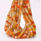2 Strands (150PCs) Natural Golden Silk Jade Rondelle Beads, 5 * 8mm Gemstone Loose Spacer Abacus Disk Beads for DIY Bracelet Necklace Earrings Jewelry Making, Craft Supplies Beading Kit - color: Golden Silk Jade, size: 5*8MM