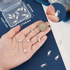 Beebeecraft 1 Box 20Pcs Lobster Claw Clasps 925 Sterling Silver Plated Brass Jewelry Lobster Clasp with Jump Ring for Bracelets Necklace Jewellery Making (12x6x2.5mm) - color: Silver, size: 12x6x2.5mm