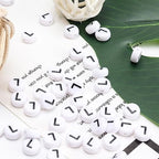 100Pcs Letter Beads 4x7mm White Round Acrylic Alphabet Beads Letter L Beads for Jewelry Making DIY Bracelets Necklaces Key Chains - color: L 100Pcs