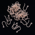 AKOAK 50pc 0.65mm Non-Allergenic Plastic Ear Wire Hooks Earring Findings fit DIY Jewelry (Pink Gold) - color: Pink gold