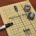 The Beadsmith Mini Macrame Board, 7.5 x 10.5 inches, 0.5-inch-Thick Foam, 6 x 9 Grid for Measuring, Bracelet Project with Instructions Included, Create Macrame and Knotting Creations - size: 7.5 Inches X 10.5