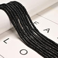 145 Pcs 2x4mm Natural Black Volcanic Lava Rock Stone Bead Heishi Disc Beads for Bracelets Jewelry Making Crafts - color: Black Volcanic Lava Rock Stone, size: 2x4mm