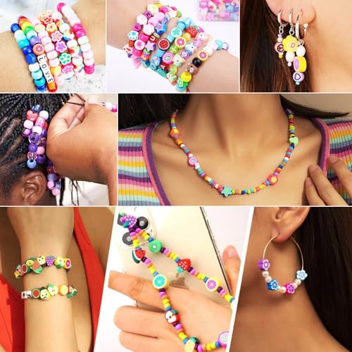 2480pcs Easter Polymer Clay Beads Bracelet Making kit, 24 Style Cute Fun Beads Charms for Jewelry Necklace Earring Making DIY Accessories for Women Girls - color: C3#Easter
