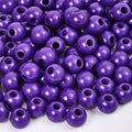 240pcs Purple Color Wood Beads 16mm Large Hole:6mm for Craft Art Work (Hole:6mm) - color: Purple