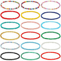 XIJIN 18 Pieces Elastic Beaded Anklets for Women Handmade Beach Boho Colorful Beads Ankle Bracelets Set - color: Multicolor
