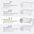 The Beadsmith Flex-Rite Beading Wire - 21-Strand Nylon-Coated Stainless-Steel Wire, 0.014" (0.35 mm) Dia, Clear, 30 ft Spool, Durable Necklace & Bracelet String, for Jewelry Making Supplies - size: .014” Dia - 30 ft