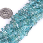 HAAMIIQII 4-6mm Natural Apatite Chip Beads Irregular Chip Stones Loose Gemstone Beads for Jewelry Making Strand 30 Inch - color: Apatite