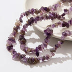 200pcs Natural Chip Stone Beads Amethyst Stones Crystals Stone Beads Gemstone Chip Beads for Bracelet Necklace Earrings Jewelry Making (Amethyst) - color: amethyst