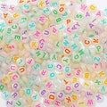 ToBeIT Alphabet Letter Beads 1000 pcs Glow in The Dark Acrylic Alphabet Beads Round 4X7mm UV Letter Beads Jewelry Findings Charms for DIY Bracelet Necklace Craft Making (bg White - Color) - color: bg white - color