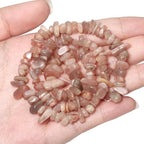 30in Sunstone Natural Chip Stone Beads 5-8mm About 230pcs, Irregular Drilled Light Orange Pink Bead for Bracelets Jewelry Making Supplies for Adults, DIY Crafts. - color: Sunstone