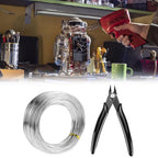 QWORK Bendable Craft Aluminum Wire 18 Gauge 328 FT, Sculpting Wire with Cutter