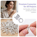 Joez Wonderful Links Bail Beads, Hypoallergenic Alloy Column Spacer Beads - color: Silver