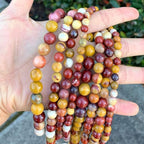 90pcs Adabele Natural Mookaite Jasper Healing Gemstone 4mm (0.16 inch) Small Round Beads Gem Stone Spacer for Craft Jewelry Making GF22-4 - color: Mookaite Jasper, size: 4mm (90pcs/1 Strand)