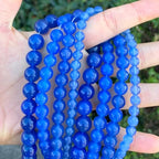 90pcs Adabele AAA Natural Blue Agate Healing Gemstone 4mm (0.16 inch) Small Round Loose Beads Gem Stone Spacer for Craft Jewelry Making GC4-4 - color: Blue Agate, size: 4mm (90pcs/1 Strand)
