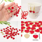 Honbay 40PCS Enamel Alloy Charms Pendant Dainty Cute Love Heart Shaped Pendants Valentine's Day Pendant Bead Charms for Keychains Earrings Bracelets Necklaces Jewelry Making and DIY Crafts - color: Red