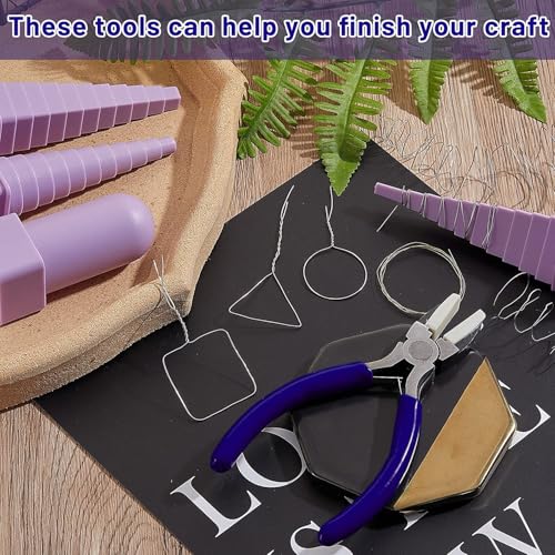 Wire Wrapping Mandrel Jewelry Shape Mandrel Kit Jewelry Making Bending Shaping Forming Tools Mandrel for Wire Round Triangle Square