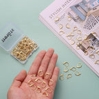 100pcs 18K Gold Filled Leverback Earring Hooks, Hypoallergenic French Dangle Ear Wire Findings for DIY Jewelry Making (Gold) - color: Gold