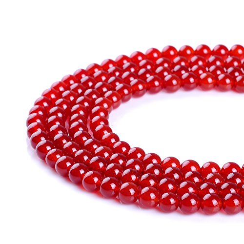 Natural Stone Beads 2mm Red Agate Gemstone Round Loose Beads Crystal Energy Stone Healing Power for Jewelry Making DIY,1 Strand 15" - color: Red Agate, size: 2MM