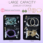 Travel Jewelry Organizer Case,Small Jewelry Bags Jewelry Storage Book Ring Binder with Clear Zipper Velvet Pouch for Traveling (Inner Pages,Black,3 PCS,Medium) - color: Inner Pages,Black,3 PCS,Medium
