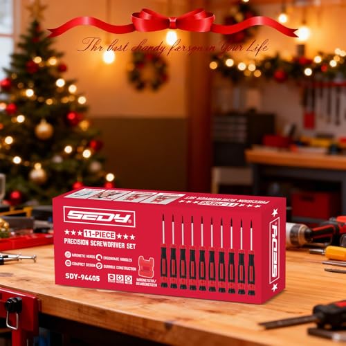 11-Piece Precision Screwdriver Set - Magnetic Mini Screwdrivers for Eyeglasses, Watches, Computers, Laptops, Phones - Phillips, Slotted, Torx, Non-Slip Handle, Portable Storage Bag Included - style: 11 PCS Precision (Electronics)