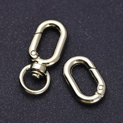 2 PCS Swivel Lobster Claw Clasp, Metal Snap Hooks, Double Opening Key Chain Clip for Bag Car Keychain Making Purse Straps - color: Silver