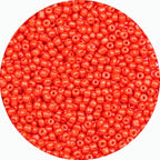 8/0 Glass Seed Beads Bulk, Orange 3mm Tiny Round Craft Seed Bead, Small Mini Pony Beads for Jewelry Making Bracelet Necklace Wrist Beading Weaving Supplies, 2500pcs - color: Orange