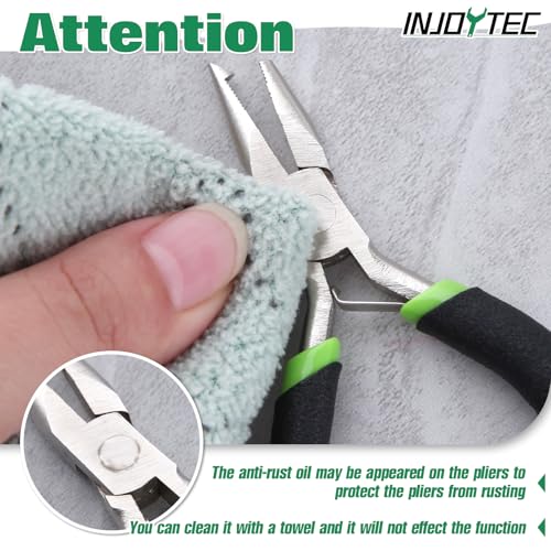 Mini Split Ring Pliers Jewelry Pliers 3" Split Ring Tool Jump Ring Opener Split Keychain Pliers Opening Pliers for Jewelry Making Beading Crafting