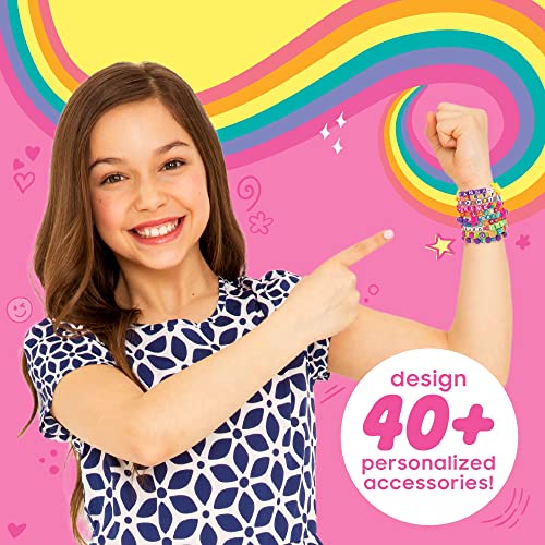 Just My Style ABC Beads by Horizon Group Usa, 1000+ Charms & Beads, Alphabet Charms, Accent Seed Star Wax Beading Cord, Satin Cord Key Ring Included, Bright, Small - style: ABC