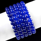 AD Beads Natural Gemstone Round Beads Stretch Bracelet Healing Reiki 10mm (Blue Jade) - color: Blue Jade