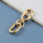 2 PCS Swivel Lobster Claw Clasp, Metal Snap Hooks, Double Opening Key Chain Clip for Bag Car Keychain Making Purse Straps - color: Gold