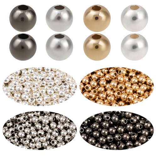 1 Box 2400PCS 5MM Mixed Color Spacers Ball Bead with Holes Spacer Filled Round Small Charms CCB Plastic Smooth Loose Beads Bulk for Jewelry Making Bracelets Necklaces DIY Craft Supplies - size: 5mm 2400pcs