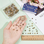 SUNNYCLUE 1 Box 240Pcs 12 Styles 6mm Spacer Beads Tibetan Style Alloy Spacer Beads Mini Antique Silver Gold Bronze Flat Round Daisy Bicone Retro Metal Bead for DIY Bracelet Necklace Jewelry Making