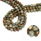 65Pcs 6mm Birdeye Rhyolite Natural Round Loose Real Stone Beads Gemstone Genuine for DIY Hand Made Craft Jewelry Bracelet Earring Necklace String Making Energy Healing Power - color: Birdeye Rhyolite, size: 6mm