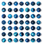 QINJIEJIE 60PCS Aquamarine Tiger Eye Beads 8mm Stone Beads Round Loose Gemstone Bead for Bracelet Beading Crystal Making DIY Necklace Earrings 0.32" - color: Aquamarine Tiger's Eye, size: 60PCS