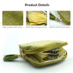 Travel Jewelry Case, Travel Jewelry Organizer, Travel Jewelry Bag with Zipper, Small Travel Jewelry Pouch for Necklaces Bracelets Bangles Rings Earrings Gemstones Storage (green) - color: green