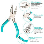 2 Pieces Jewelry Making Tool Bail Making Pliers 6 in 1 Jewelry Pliers Wire Bending Pliers for Beading Looping Shaping Wire DIY Crafts - color: Green