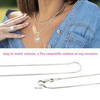 5 Pack 925 Sterling Silver Snake Chain Necklace with Clasp for Jewelry Making, 1.2 mm 18 Inch