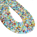 ICAI 2x4mm Natural Rondelle Beads – Loose Gemstone Spacers for DIY Jewelry Making (Blue Tones) - color: Blue Tones, size: 2x4