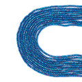 FASHEWELRY 10 Strands Briolette Crystal Glass Beads 2mm Rondelle Faceted Glass Spacer Beads Blue Plated for Necklace Bracelet Jewelry Making - color: Blue Plated, size: 2mm