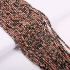 155pcs 2mm Natural Rhodonite Stone Loose Round Beads Gemstone Smooth Samll Spacer Beads for jewerly Making Bracelet Necklace - color: Rhodonite, size: 2 mm