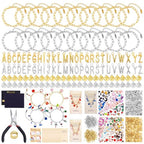 Wurosi 769 Pieces Paperclip Charm Bracelet Kit, Including Paperclip Chain Bracelets, Charms, Jump Rings, Gift Bags, Pliers for DIY Bracelet Making Gift Christmas - color: 769 Pcs Gold & Silver Bracelet