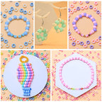 Praisebank Pony Beads, 4000pcs Pony Beads,Candy Macaron Color, Jewelry Making, Crafts, Hair Beads, Beads for Hair Braids., X-Large Pack - color: Macaron Candy