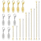 Necklace Extenders and Magnetic Necklace Clasps, Gold & Silver Jewelry Clasps and Closures, Magnetic Clasps and Chain Extenders for Necklaces, Bracelets and Jewelry - color: 20Pcs | Clasps & Chains