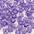 100pcs 12mm Acrylic Cube Square Faceted Acrylic Beads with Hole Plastic Spacer Beads for Bracelets Necklace Earring Making Supplies (Blue Purple) - color: Blue Purple, size: 12mm