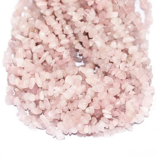 7-8mm Natural Rose Quartz Gemstone Chips Loose Beads Semi Precious for Jewelry Making DIY Handmade Craft Supplies 1 Strand per Bag Approxi 34" - color: Rose Quartz Chips