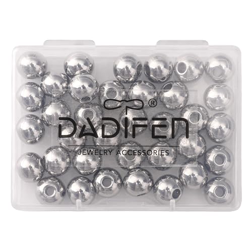 304 Stainless Steel Round Beads 10mm 36pcs Spacer Beads for Jewelry DIY Making and Repairing - size: 10.0mm