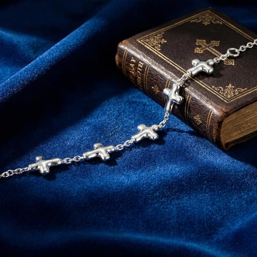 40 Pcs Cross Charms for Jewelry Making, Religious Cross Beads for Bracelets, Crosses for Jewelry Making, Bracelets, Necklaces, DIY Crafts (Silver) - color: 40pcs, 13x12mm, Silver