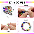TOAOB 150pcs Glass European Large Holes Beads Assorted Resin Spacer Rhinestones Lampwork Craft Beads for Bracelets Necklaces Jewelry Making