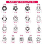 Cridoz Metal Spacer Beads for Making Bracelet, Necklace, Jewelry Making and Findings Accessories, 900Pcs, Silver - color: Silver2