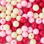 100 Pcs 11.5-12mm Bubblegum Beads Opaque Acrylic Chunky Loose Spacer Round Focal Beads for Jewelry Making Bracelet Necklace Keychain Craft Art Making,Hole:1.8mm,Deep Pink - color: Deep Pink